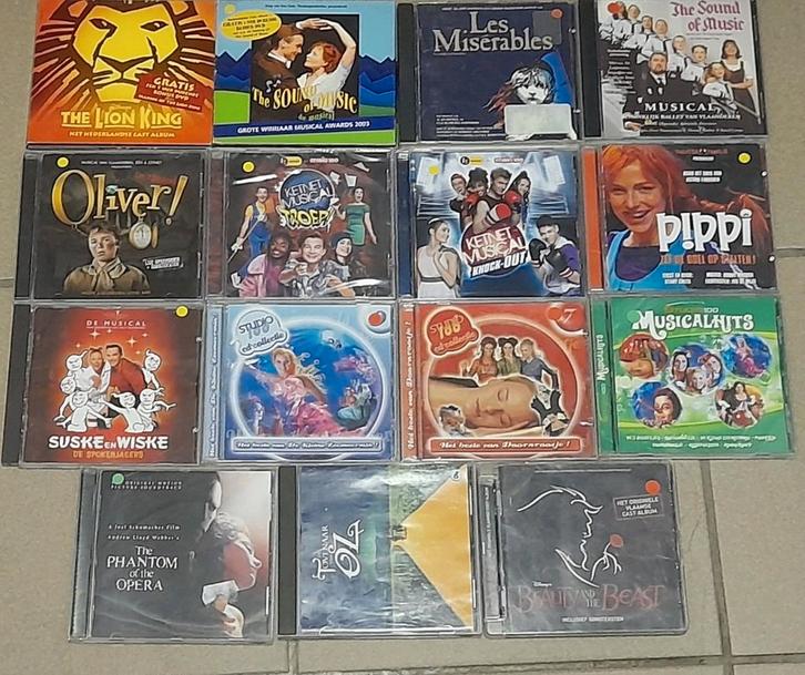 Cd´s musicals vlaamse producties en internationale toppers, Cd's en Dvd's, Cd's | Filmmuziek en Soundtracks, Zo goed als nieuw