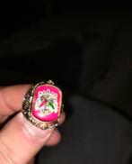 Ring RVS – Dubbelzijdig & Draaibaar – 19 mm, Enlèvement ou Envoi, Rouge