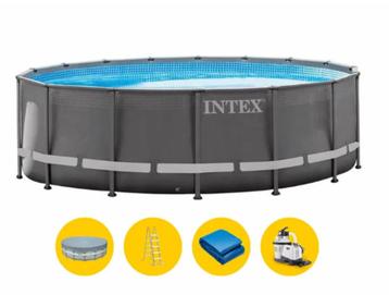Cadre Intex Ultra XTR 488 x 122 pour piscine, Rond, Comme neuf, Piscines hors sol, 400 cm ou plus