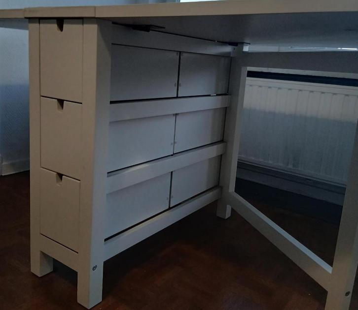 A DONNER - table/bureau pliable avec tiroirs, Maison & Meubles, Tables | Tables de salon, Utilisé, Enlèvement