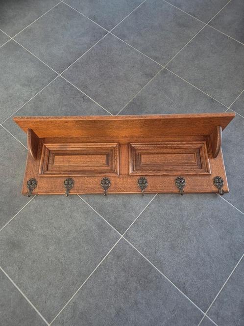 Magnifique porte-manteau ancien en bois massif, Huis en Inrichting, Woonaccessoires | Kapstokken, Gebruikt, Hout, Ophalen