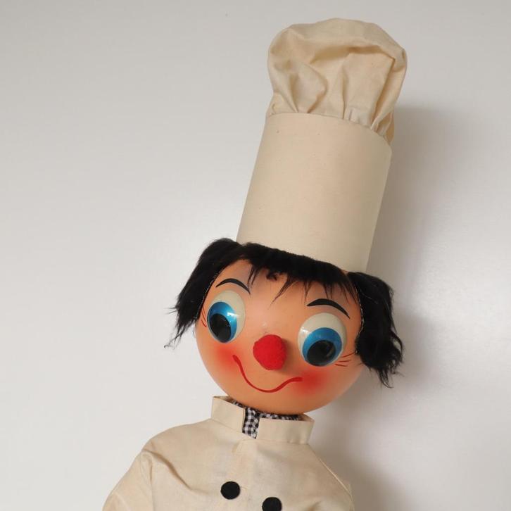 Leuke decoratieve vintage pop van kok, Verzamelen, Poppen, Gebruikt, Pop, Ophalen of Verzenden