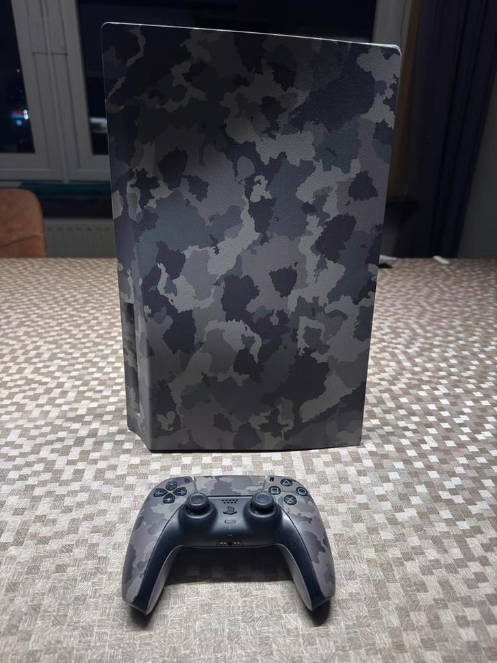 Camouflage PS5 Disc Covers + Camouflage Controller – Custom, Games en Spelcomputers, Spelcomputers | Sony PlayStation 5, Zo goed als nieuw