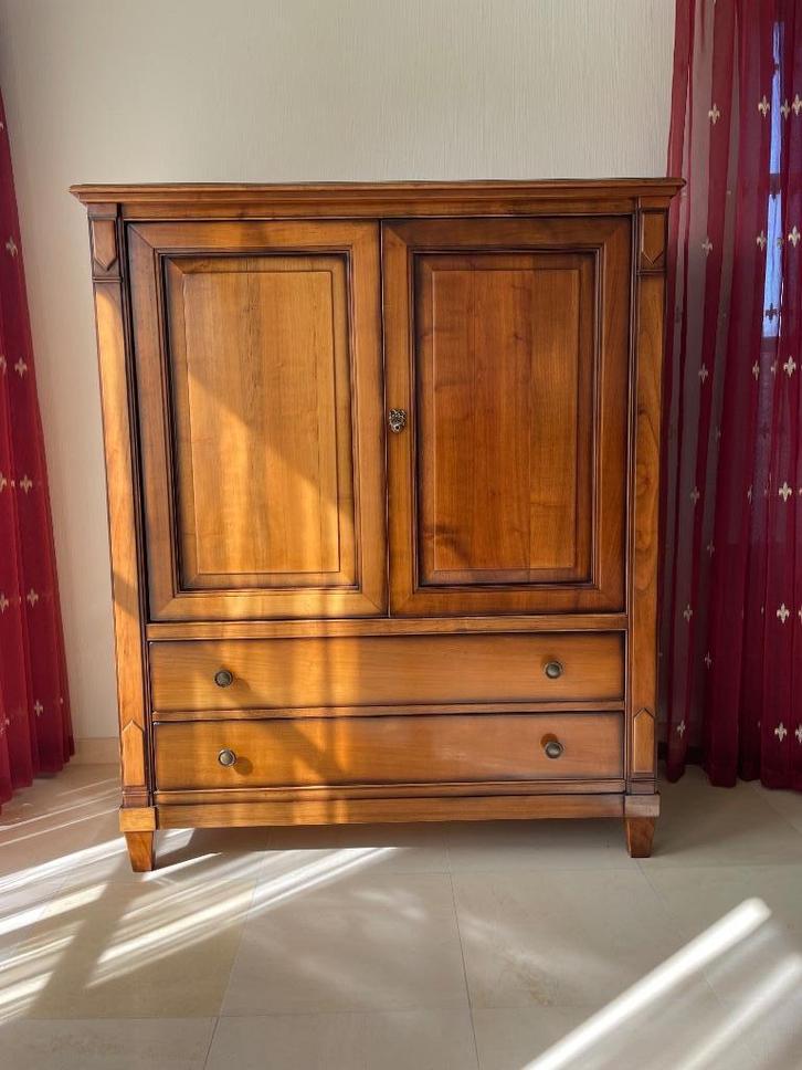 TV kast in massief kerselaar, Huis en Inrichting, Kasten |Televisiemeubels, Zo goed als nieuw, 100 tot 150 cm, 100 tot 150 cm