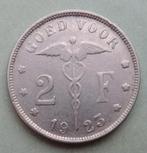 1923 Goed voor 2 frank, Verzenden, Metaal, Losse munt
