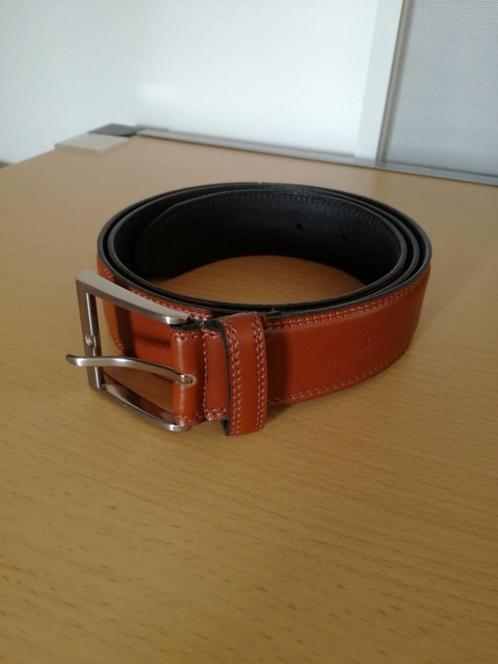 Bruine lederen riem - Nieuwstaat, Kleding | Heren, Riemen en Ceintuurs, Zo goed als nieuw, Riem of Ceintuur, 95 tot 105 cm, Bruin