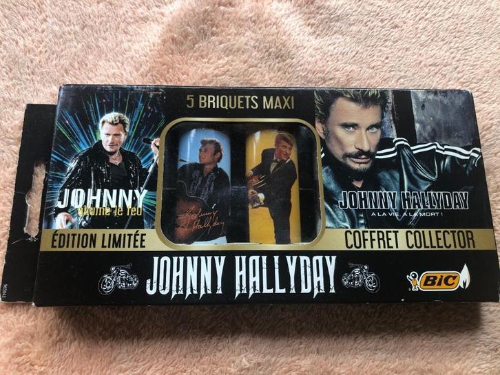 5 originele BIC aanstekers Johnny Hallyday in verpakking, Verzamelen, Rookartikelen, Aanstekers en Luciferdoosjes, Nieuw, Aansteker