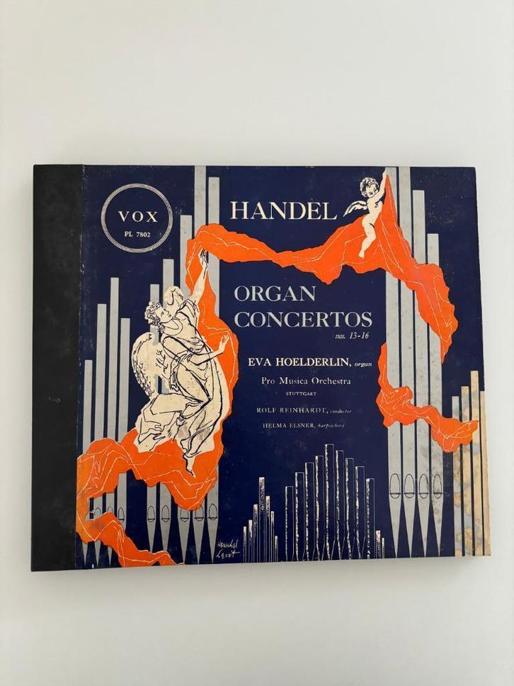 2 x LP Handel Orch Stuttgart Reinhardt Elsner Organ Con 1952, Cd's en Dvd's, Vinyl | Klassiek, Zo goed als nieuw, Barok, Orkest of Ballet