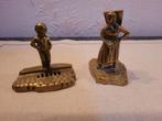 2 koperen antieke Manneke pis en Jeanneke pis, Antiek en Kunst, Ophalen, Koper
