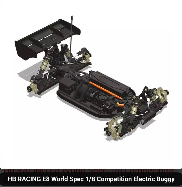 HB Racing E8 World Spec 1/8 elektrische buggy, Hobby en Vrije tijd, Modelbouw | Radiografisch | Auto's, Nieuw, Auto offroad, Elektro