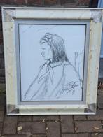 dessin sur toile encadre signe gerard le roux, Antiek en Kunst, Ophalen