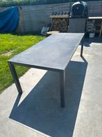 Grote stevige eettafel 220 x 100, Tuin en Terras, Ophalen, Gebruikt, Rechthoekig, Aluminium