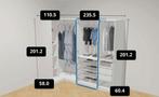 Garde robe coin Ikea, blanche., Huis en Inrichting, Slaapkamer | Complete slaapkamers, Ophalen, Gebruikt, Twijfelaar