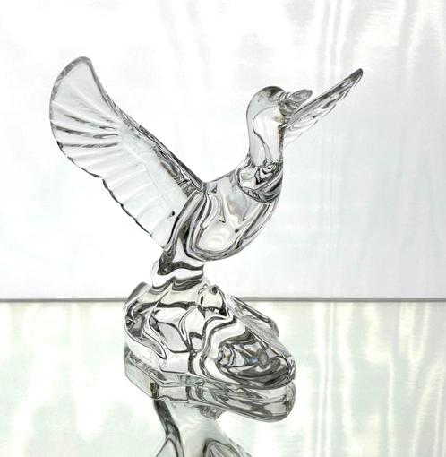 Val Saint Lambert wegvliegende kristallen eend, Antiek en Kunst, Antiek | Glaswerk en Kristal, Ophalen of Verzenden
