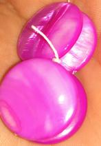 lot kralen 4 roze parelmoer schijfjes, Verzenden, Nieuw, Kraal