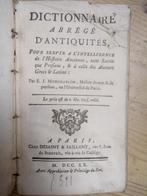 Dictionnaire abrégé d' antiquités - J. Monchablon - 1760, Antiquités & Art, Antiquités | Livres & Manuscrits, Enlèvement ou Envoi