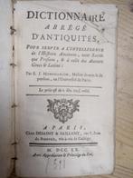 Dictionnaire abrégé d' antiquités - J. Monchablon - 1760, Antiquités & Art, Enlèvement ou Envoi