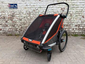 Thule Chariot Cross 2 Double - Fietskar, Ophalen, Gebruikt, Opvouwbaar, 40 tot 60 kg