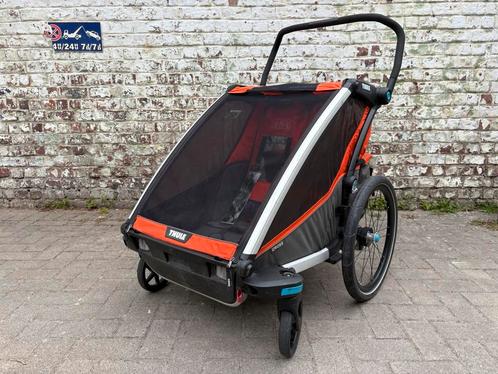 Thule Chariot Cross 2 Double - Fietskar, Fietsen en Brommers, Fietsaccessoires | Aanhangwagens en Karren, Gebruikt, Kinderkar