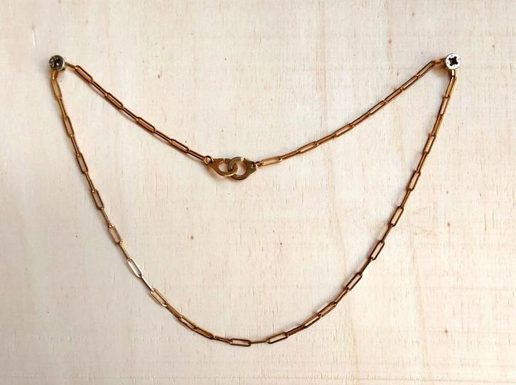 5 gouden kettingen (set 3), Handtassen en Accessoires, Kettingen, Gebruikt, Overige materialen, Goud, Ophalen of Verzenden