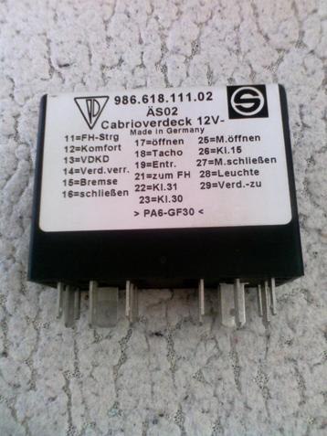 Porsche Boxster Top Relay voor cabrio kap, Autos, Achat, Cabriolet, Boîte manuelle, 2 portes