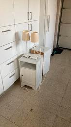 Boxspring 1,60 m. Gratis af te halen., Huis en Inrichting, Ophalen, Gebruikt, Tweepersoons, Grijs