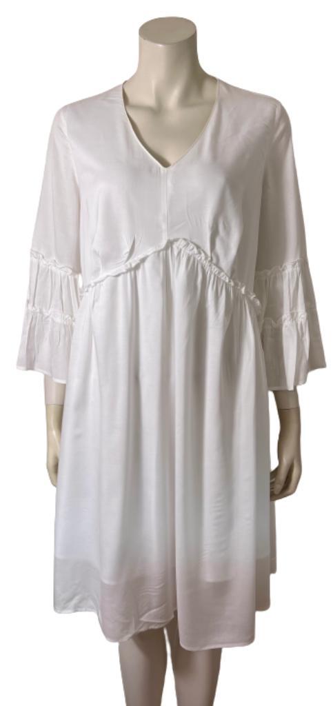 THE ABITO jurk - IT 46 - Nieuw, Kleding | Dames, Jurken, Nieuw, Maat 46/48 (XL) of groter, Wit, Knielengte, Verzenden