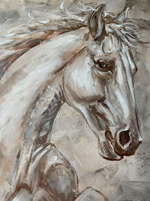 Schilderij elegant en tijdloos paard Mk Art, Antiek en Kunst, Kunst | Schilderijen | Modern, Ophalen of Verzenden