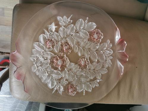 Vintage Walther/Mikasa Rosella 3D glazen serveerschaal, Antiek en Kunst, Antiek | Glaswerk en Kristal, Ophalen of Verzenden