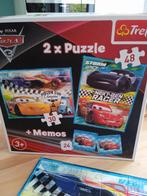 Cars puzzels + memory, Comme neuf, 10 à 50 pièces, Enlèvement