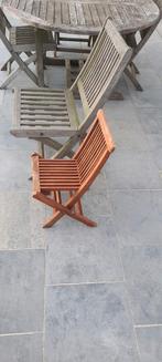 Kinderstoel in teak, Tuin en Terras, Ophalen, Zo goed als nieuw