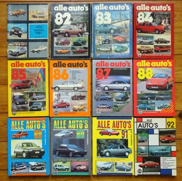 21x Auto pocket catalogus Alle Auto's 1981 / 2006 beschikbaar voor biedingen
