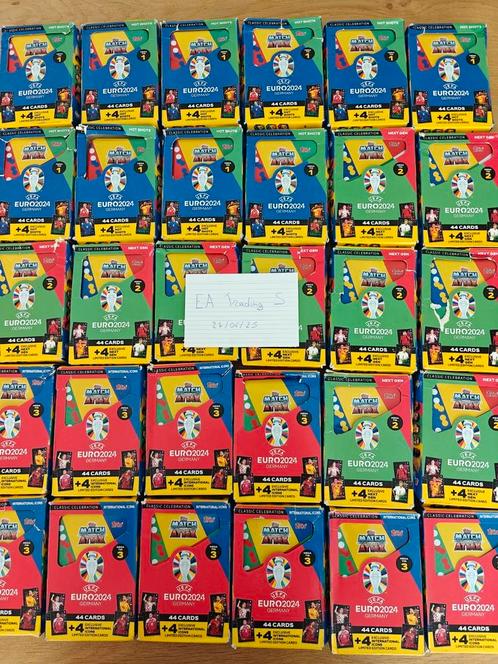 Topps Uefa Euro 2024 Germany Match Attax Mega Tin × 30, Hobby en Vrije tijd, Verzamelkaartspellen | Overige, Nieuw, Boosterbox