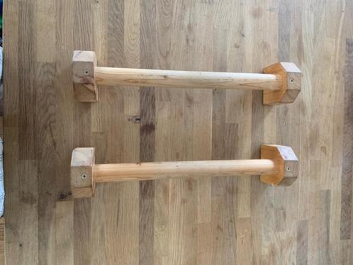 Strongbay Lage Houten Paralettes, Sport en Fitness, Turnen, Zo goed als nieuw, Materiaal, Ophalen