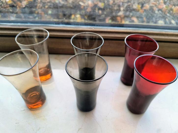 Vintage Shotglaasjes van de Finse ontwerper Kaj Franck, Antiek en Kunst, Antiek | Glaswerk en Kristal, Ophalen of Verzenden