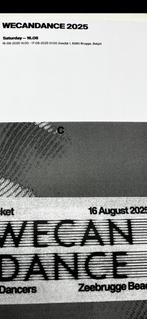 2 tickets WECANDANCE 2025 zaterdag 16/08, Tickets en Kaartjes, Concerten | Pop, Twee personen, Augustus