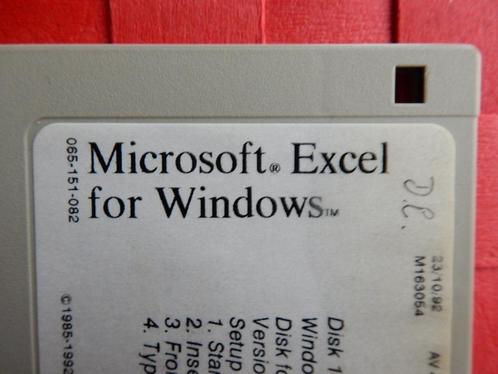 MS Excel for windows vintage, Informatique & Logiciels, Logiciel Office, Utilisé, Windows, Excel, Word, Enlèvement ou Envoi