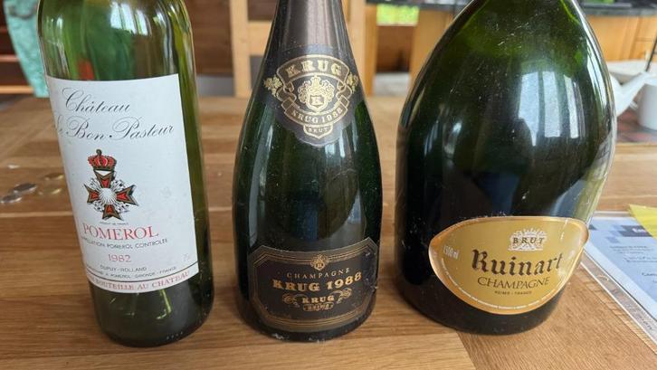 Verzamelflessen (leeg), Pomerol Krug Ruinart, Verzamelen, Wijnen, Gebruikt, Ophalen of Verzenden