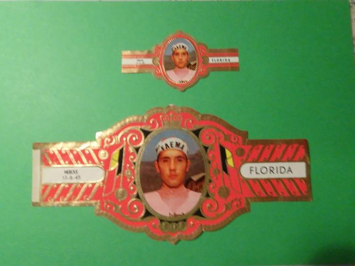2 sigaarringen uit Florida - Eddy Merckx, Verzamelen, Rookartikelen, Aanstekers en Luciferdoosjes, Zo goed als nieuw, Sigarenbandjes