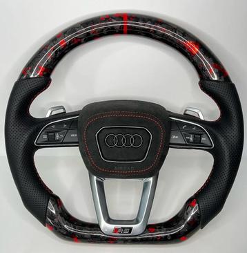 Audi forged stuur compleet S RS rood leer alcantara beschikbaar voor biedingen