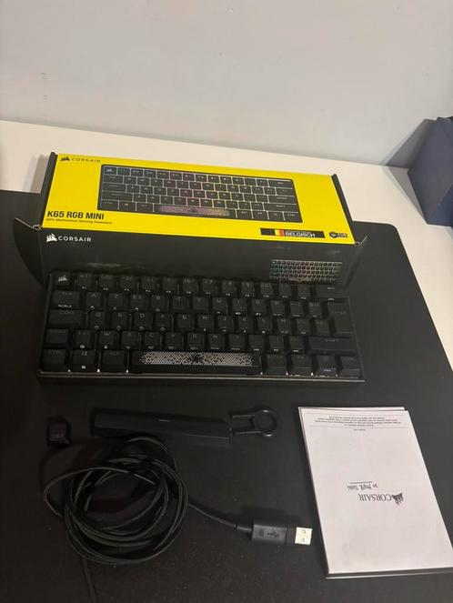 Toetsenbord cosair 60%, Computers en Software, Toetsenborden, Zo goed als nieuw, Azerty, Bedraad, Gaming toetsenbord, Ophalen of Verzenden