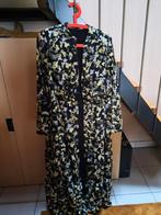 Lange jurk zwart met geel&grijs, Kleding | Dames, Jurken, Ophalen of Verzenden, Zo goed als nieuw, Maat 42/44 (L), Zwart