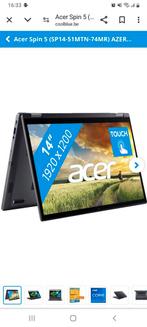 Acer Spin 5 (SP14-51MTN-74MR) AZERTY, Informatique & Logiciels, Android Tablettes, Comme neuf, Enlèvement ou Envoi