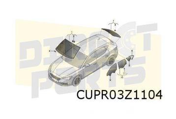 Cupra Leon (2/21-) Zijruit Achterportier Rechts Origineel! 5 beschikbaar voor biedingen