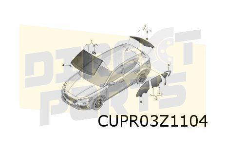 Cupra Leon (2/21-) Zijruit Achterportier Rechts Origineel! 5, Auto-onderdelen, Carrosserie, Deur, Overige automerken, Nieuw, Verzenden