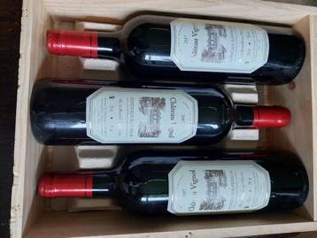 Chateau Vignol 2007 -  3 flessen Bordeaux in kistje  beschikbaar voor biedingen