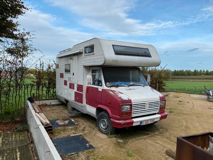 Peugeot oldtimer camper – projectvoertuig, Caravans en Kamperen, Mobilhomes, Particulier, tot en met 4, Alkoof, Overige merken