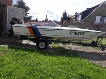 boot, Watersport en Boten, Motorboten en Motorjachten, Ophalen, Gebruikt, 50 pk of meer, 6 tot 9 meter
