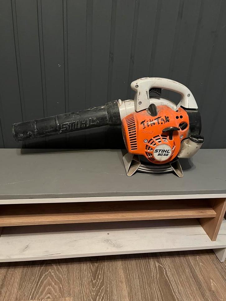 Bladblazer, Tuin en Terras, Bladblazers, Gebruikt, Handgedragen, Benzine, Met opvangzak, Met versnipperfunctie, Met zuigfunctie