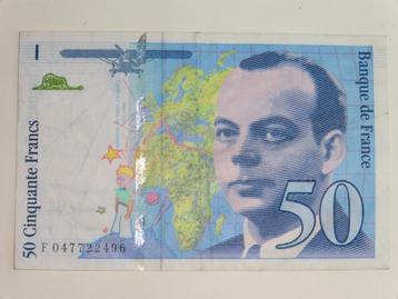 Billet Saint éxupéry de 50 francs beschikbaar voor biedingen